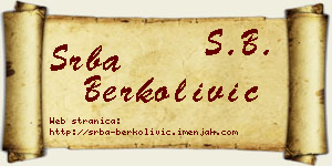 Srba Berkolivić vizit kartica